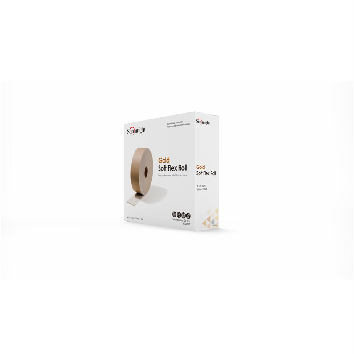 Sunmight USA Corporation Gold 32118 Open Coated Soft Flex Roll, 4-1/2 in W x 27