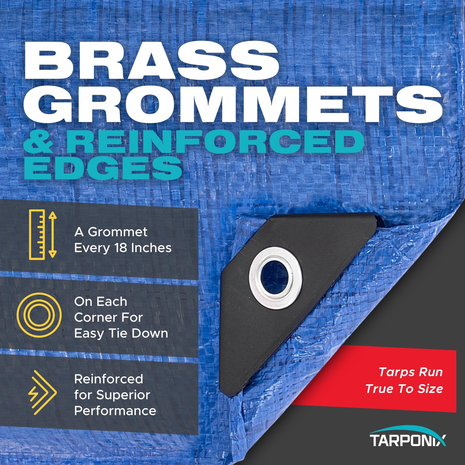 Better Blue Poly Tarp 12’ x 25’ – Lightweight 5 Mil Waterproof