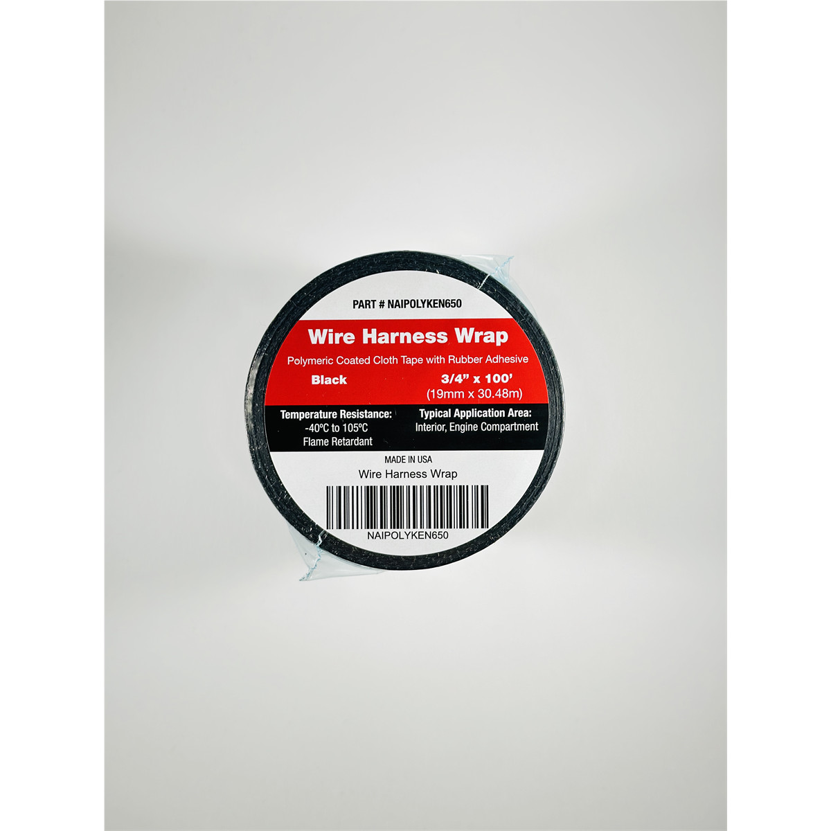 Nairn Polyken 650 Harness Tape 3/4″x100′ Black 1 sleeve of 6 rolls POLYKEN650