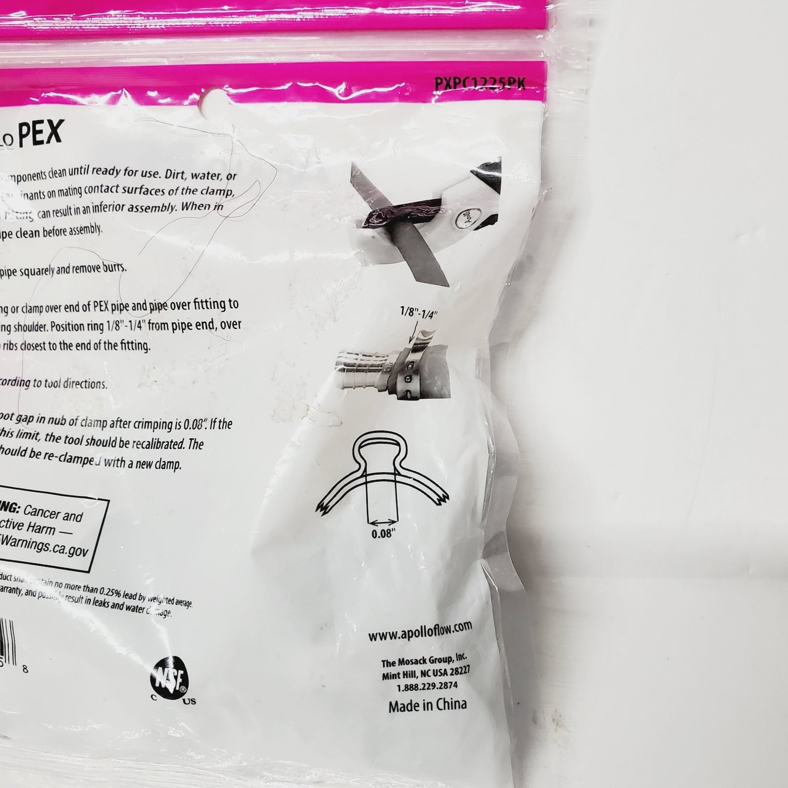Apollo PEX Pinch Clamps 1/2″ (Lot of 25) PEX Fittings NSF cUPC