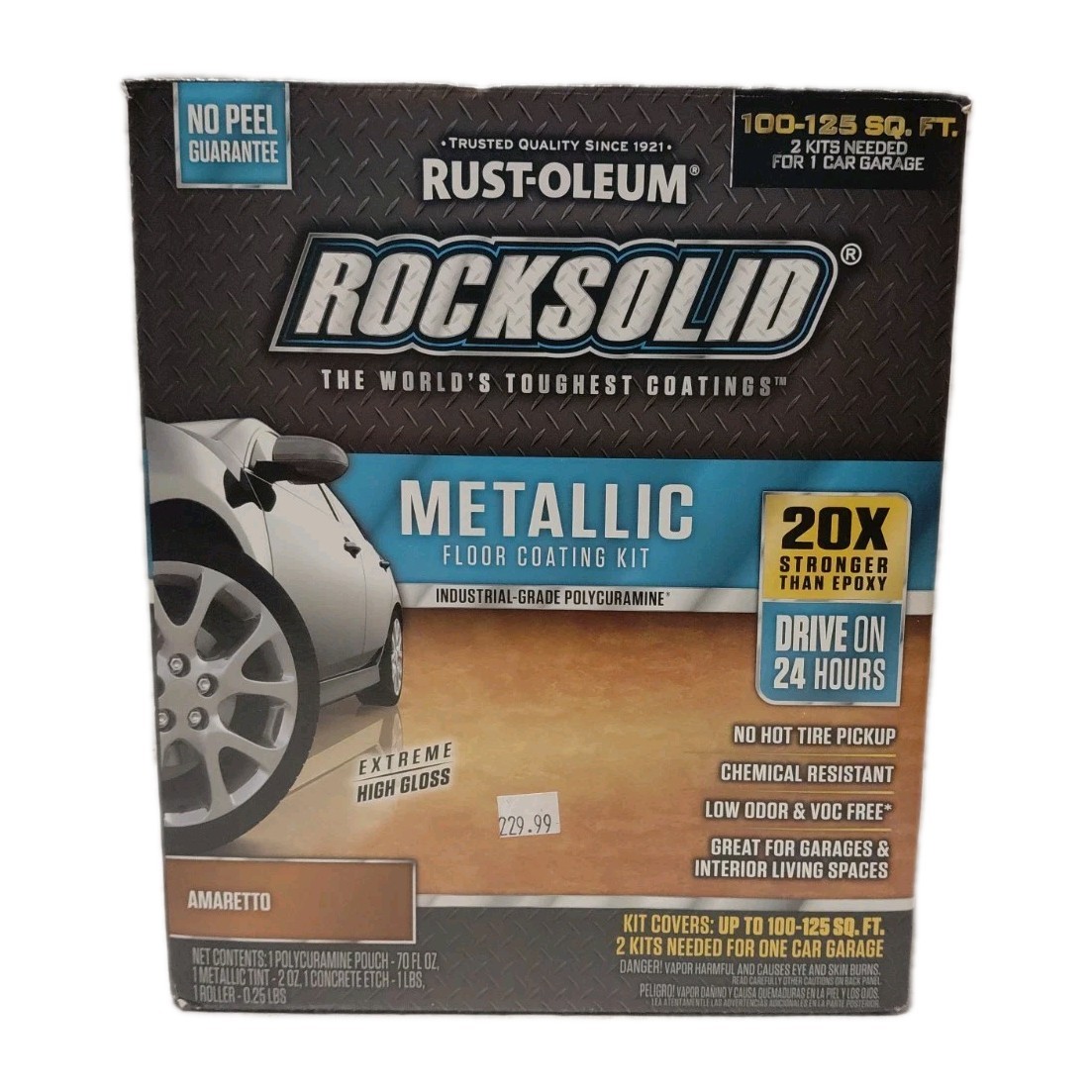 Rust-Oleum Rock Solid Garage Floor Coating Kit Amaretto Metallic