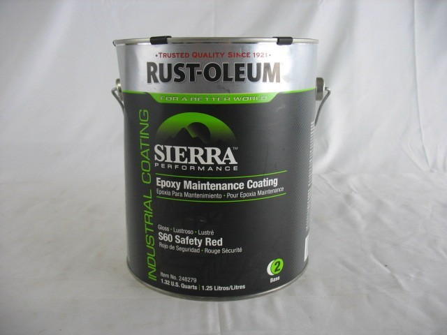 RUST-OLEUM Sierra 248279 S60 Safety Red Base Gloss, 1.32 US Quarts 494H04 -NEW-