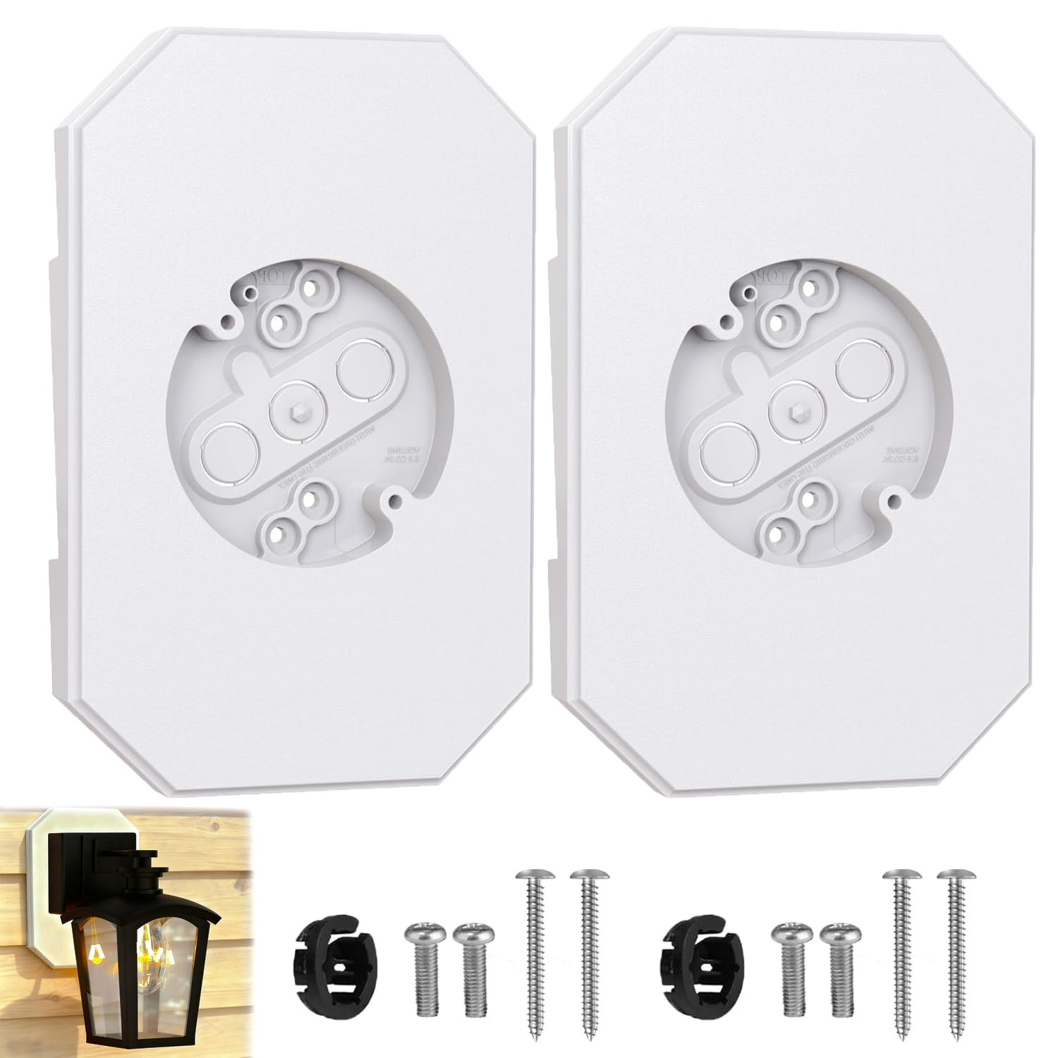 2 Pack Vinyl Siding Mounting Blocks for 1/2 Inch Lap Double and 4 Inch Siding, O