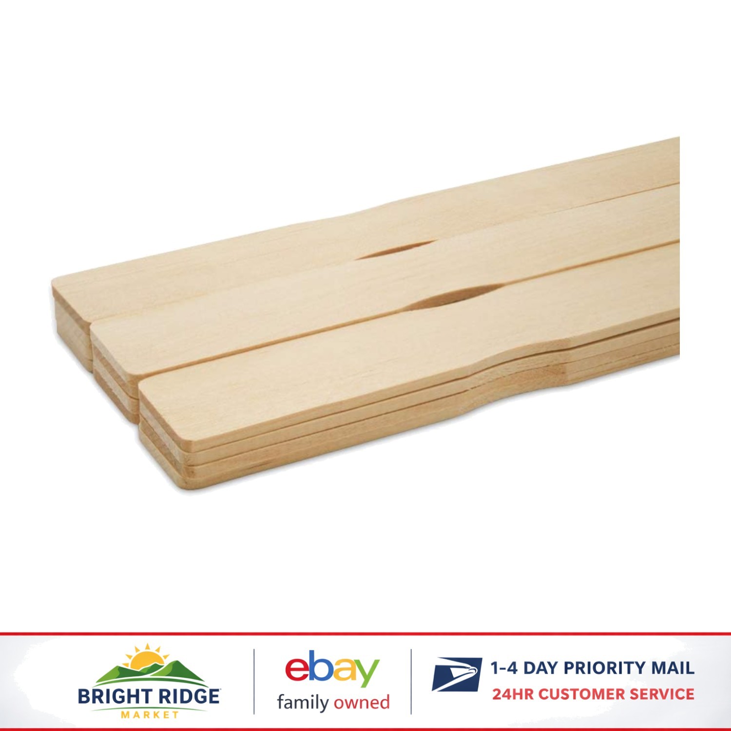 Eco-Friendly 12 Inch Wooden Mixing Sticks, Great for DIY and School Projects