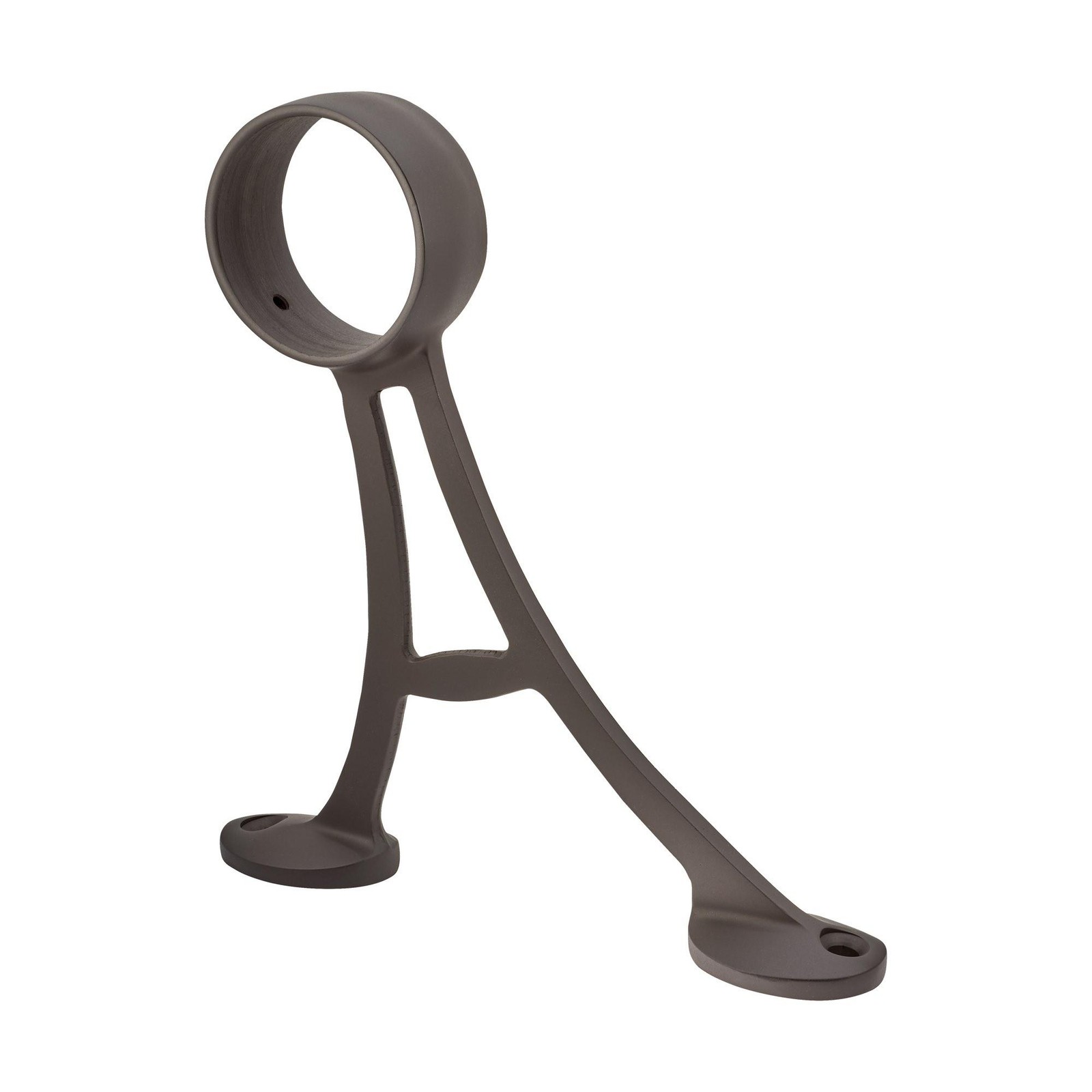 2″ Dia. x 6-3/4″ H Oil Rubbed Bronze Floor Mount Footrail Bracket for 2″ O.D.