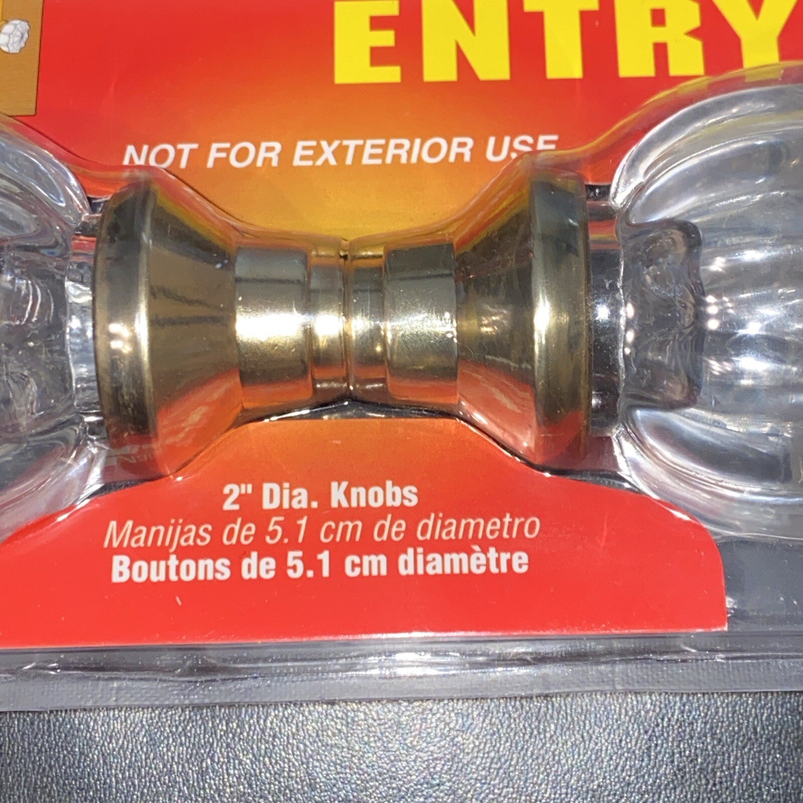 (1) NEW Defender Security Entry Glass Door Knobs for Interior – E-2279
