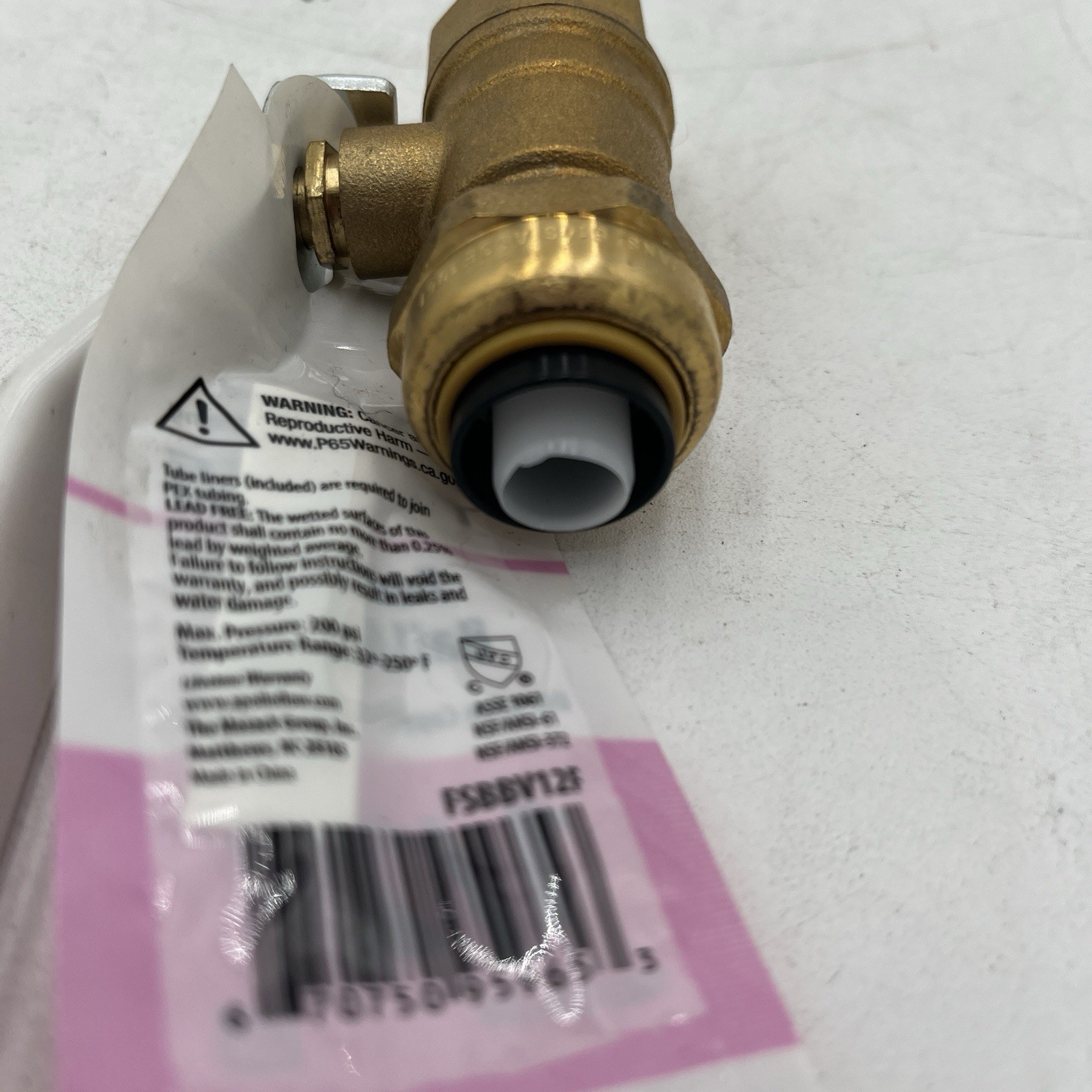 BRAND NEW!! Tectite 1/2 in. Brass Push-to-Connect Thread Ball Valve – FSBBV12F