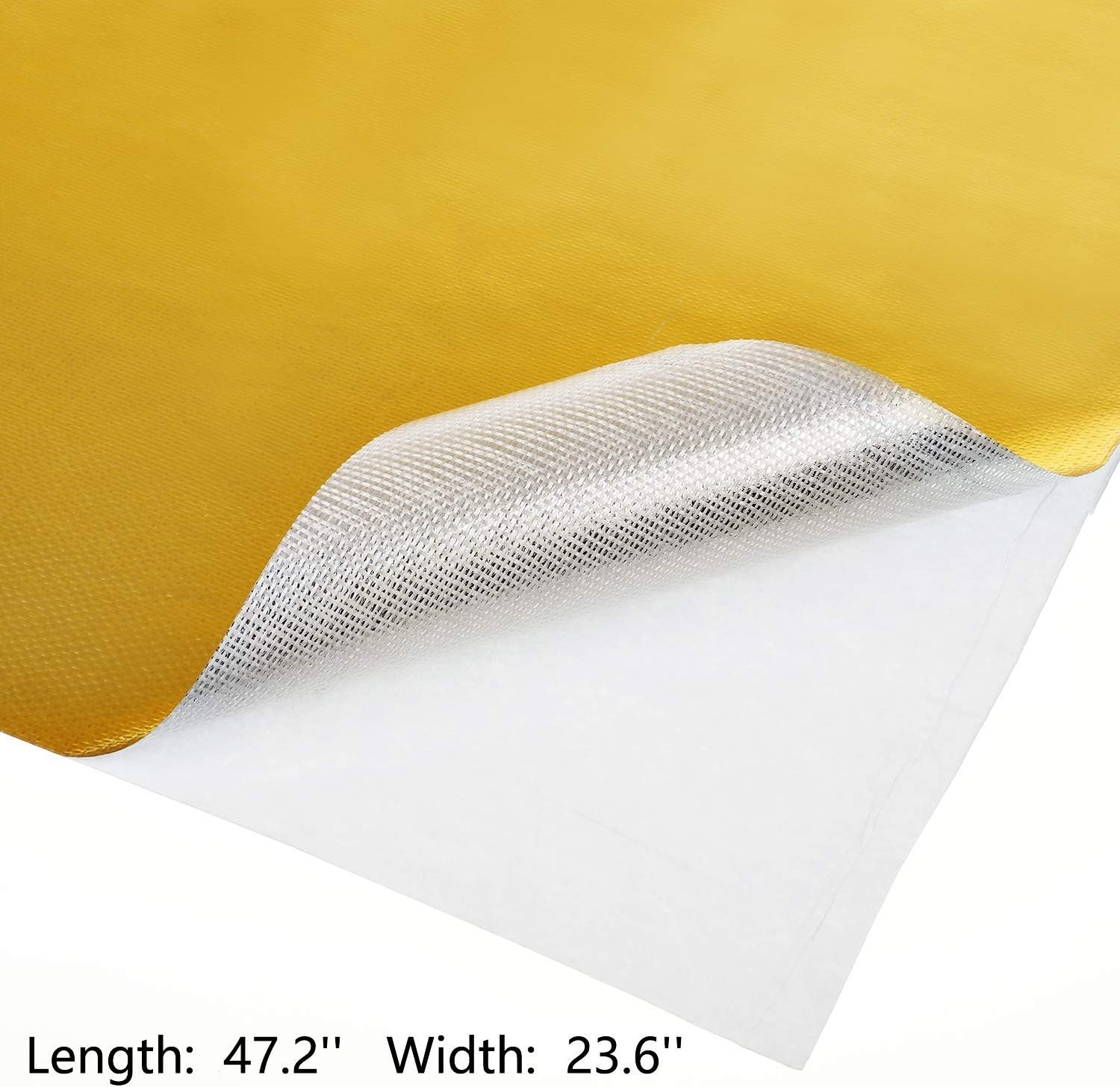 Aluminized Fiberglass Heat Shield Tape 24×48 Inch Heat Resistant Barrier for …