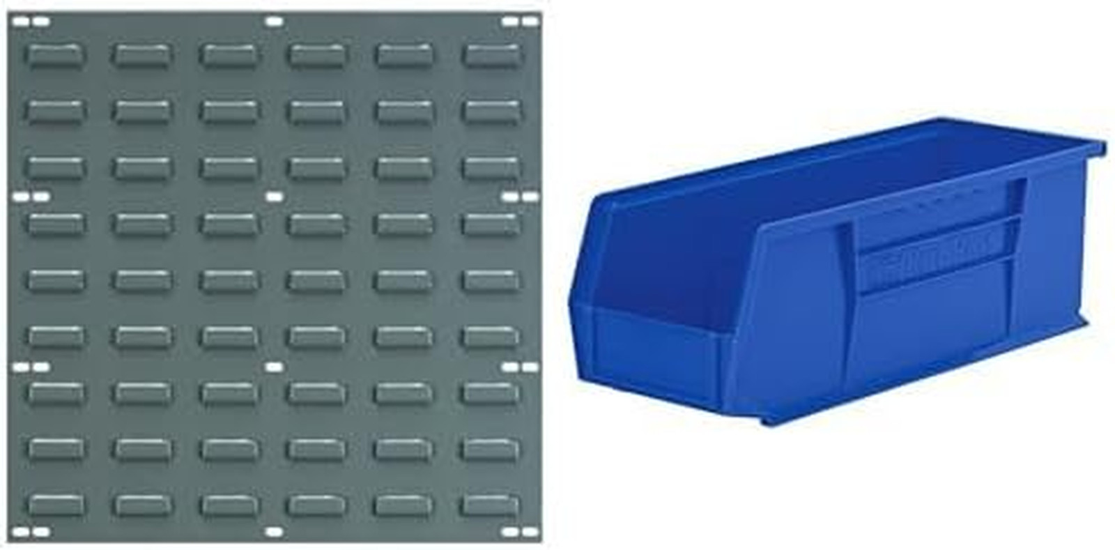 18″X19″ Steel Wall Mount Louvered Panel with 12-Pack of 15 X5 X5 Akrobins Stacka