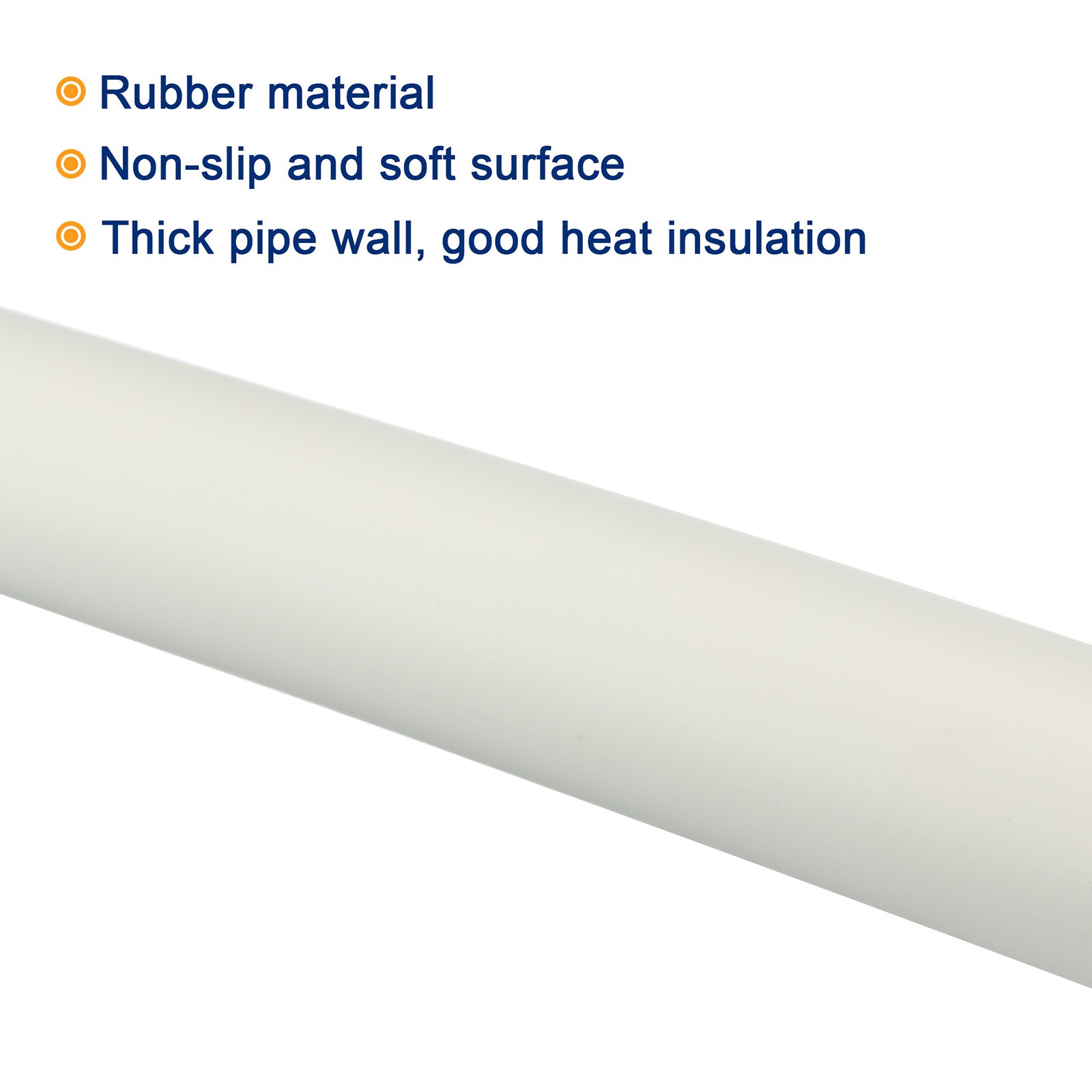 Foam Grip Tubing Handle Grips 32mm ID 44mm OD 5ft White for Utensils
