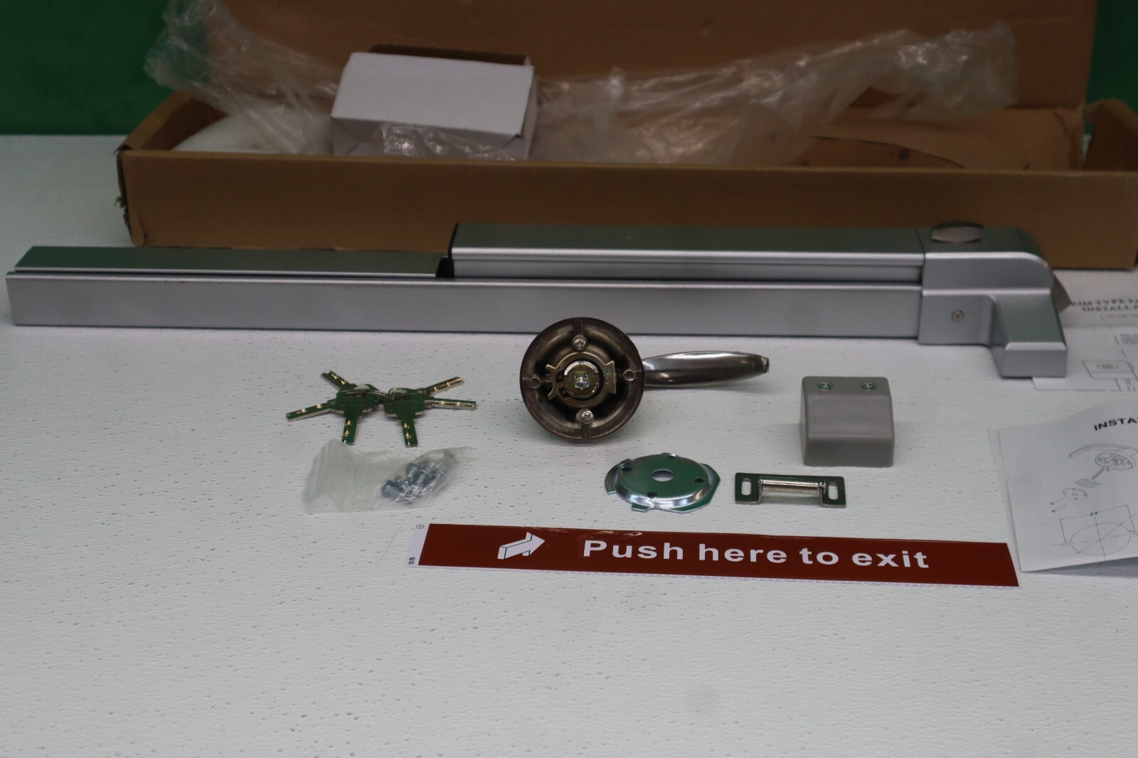 IRONWALLS Door Push Bar Panic Exit Device Exterior Lever, 70cm/27.5” Stainless