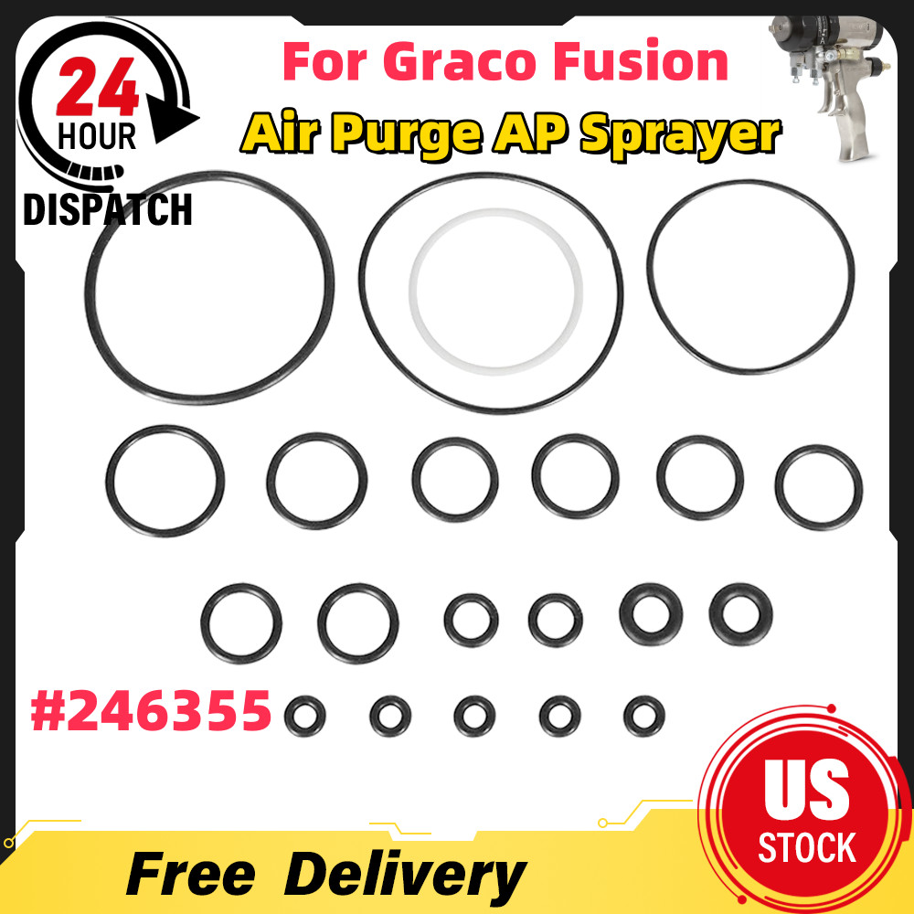 246355 For Graco Fusion Air Purge AP Sprayer 13 Set Complete O-Ring Rebuild Kit