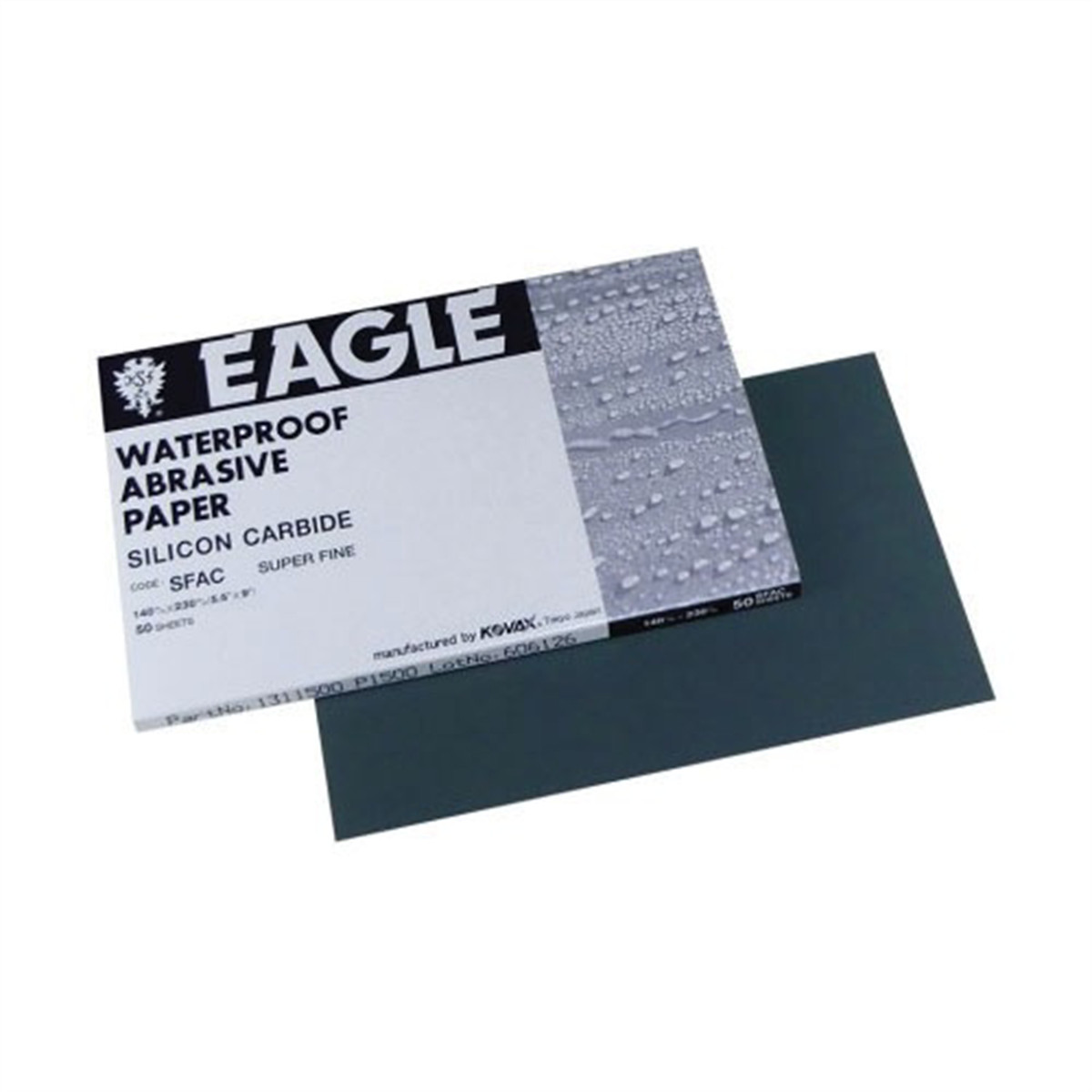 Eagle Abrasives, Inc. KOVAX 131-1500 Sanding Sheet, 5-1/2 in W x 9 in L, 1500 G