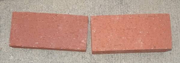 14x Natural Red Clay Bricks Rectangular Rough-Finish Bricks for Interior & Ext