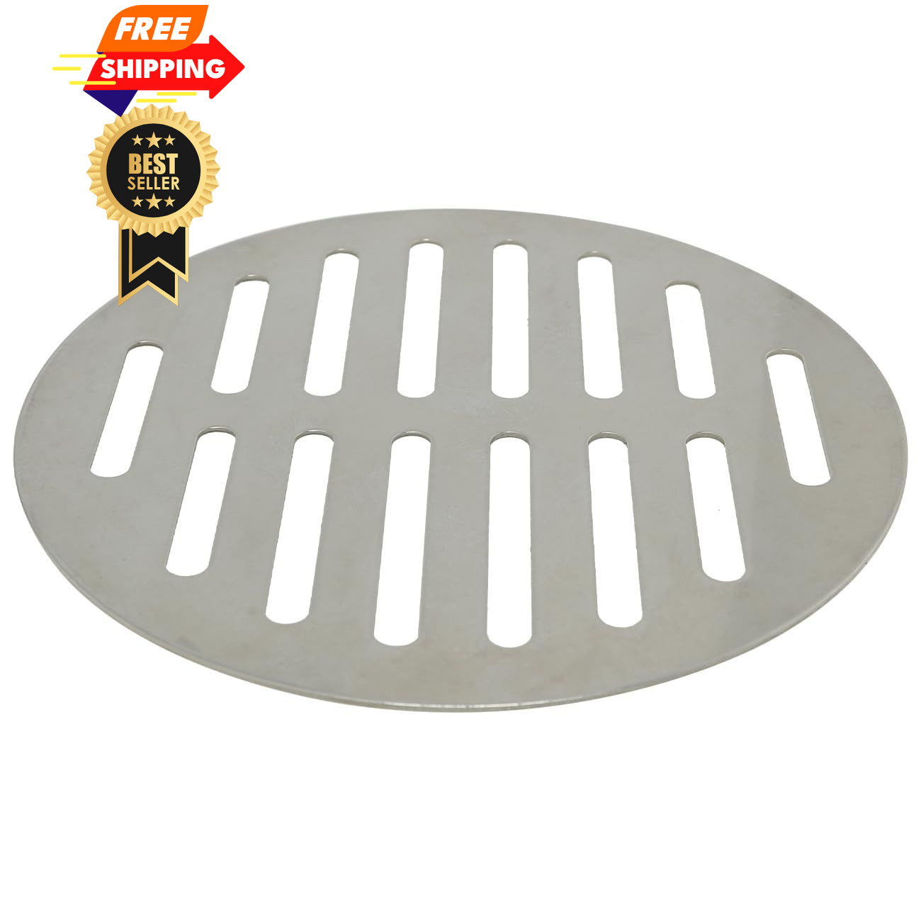 FMHXG Stainless Steel Round Floor Drain Cover 5 Inch Thickened Silver Tone