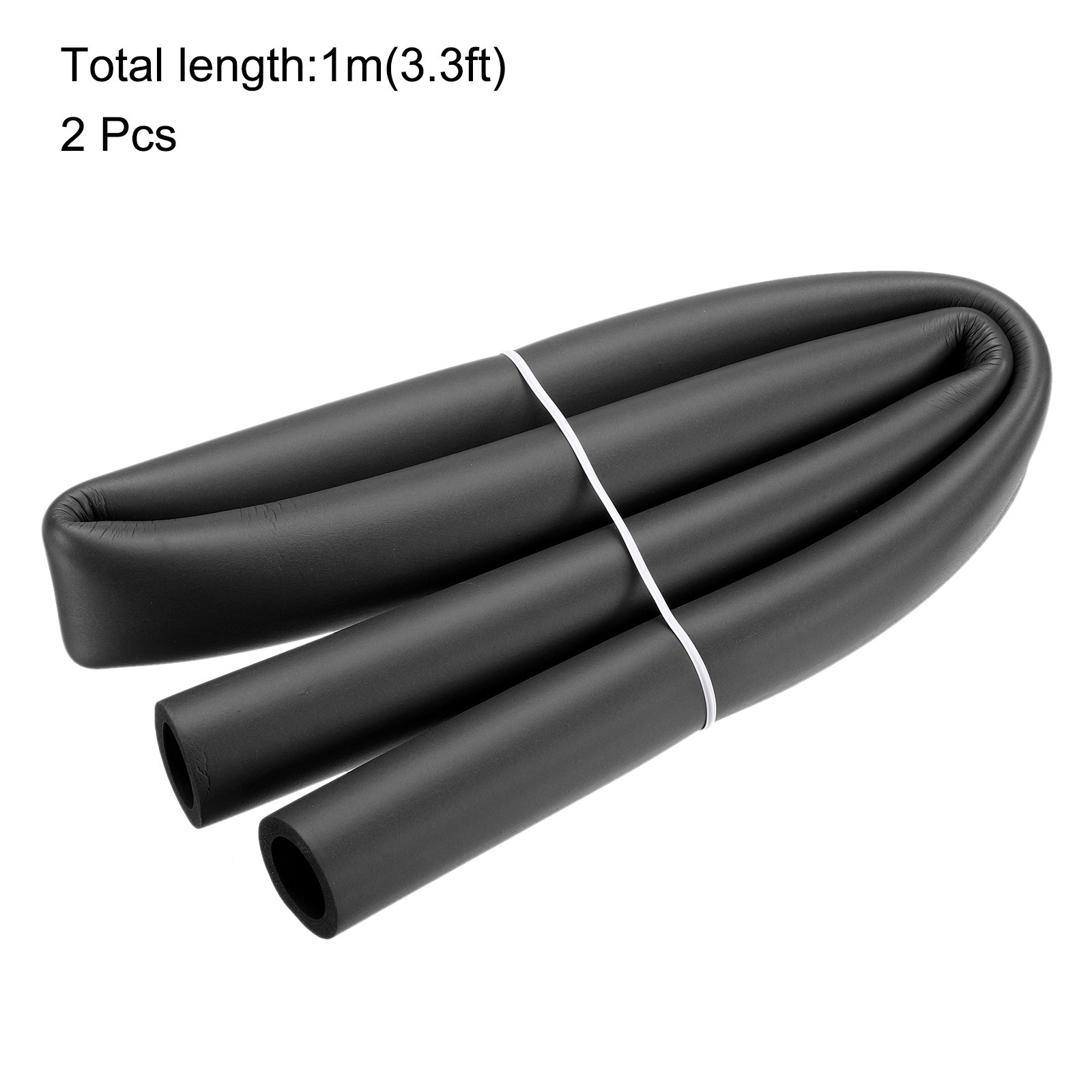 2pcs 3.3ft Foam Pipe Insulation Tube 7/8 inch(22mm) ID 1 1/4 inch(31.5mm) OD