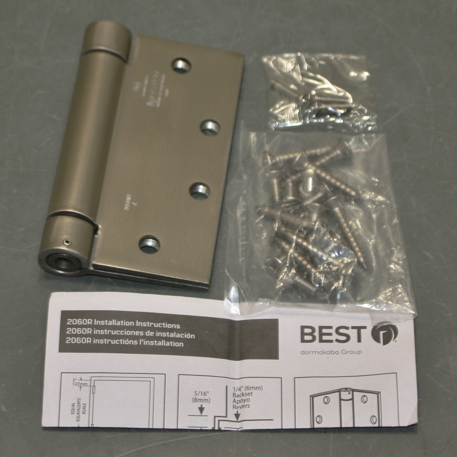 Stanley Stainless Steel Spring Door Hinge 2060-R, 4.5″ x 4.5″, 125lbs, 711422314