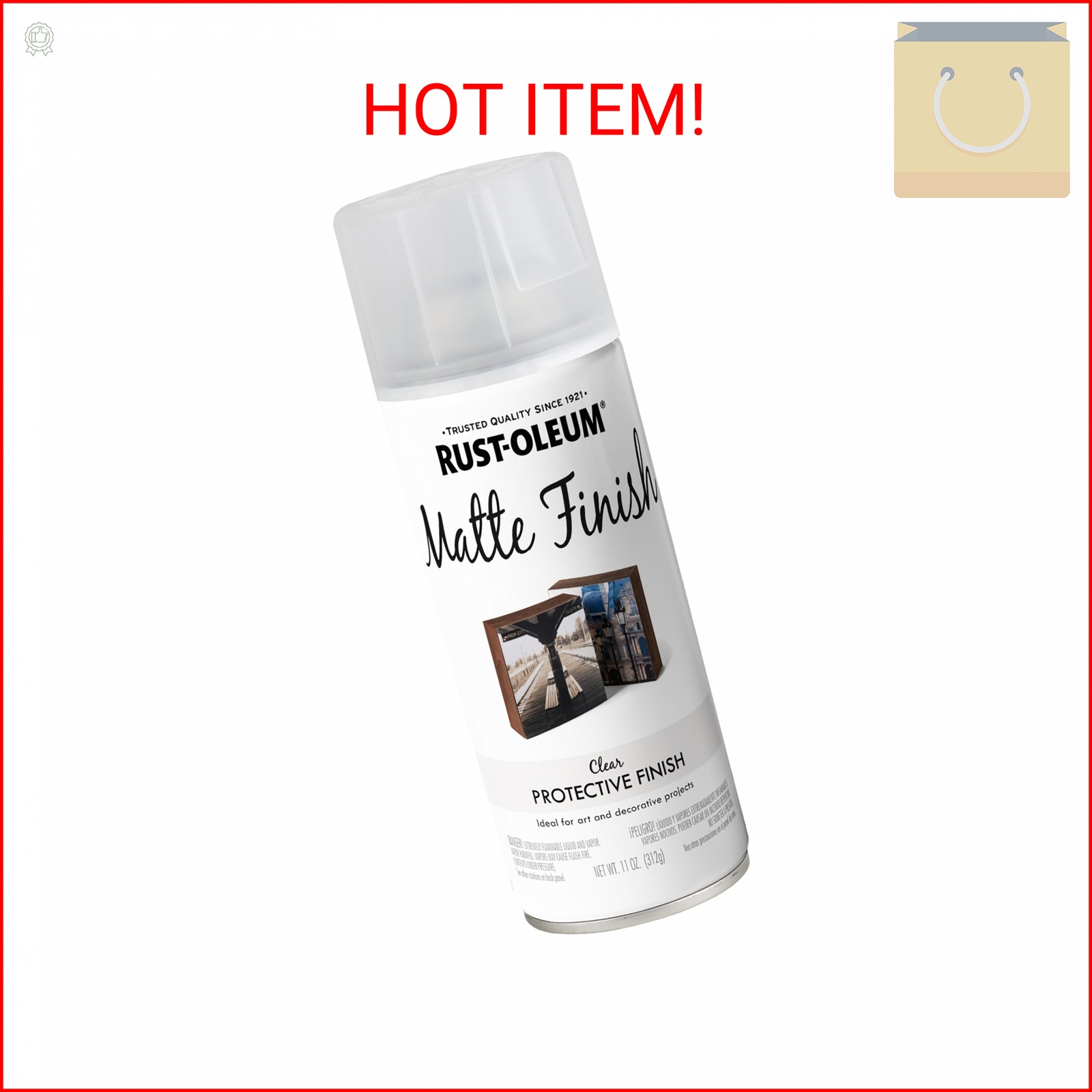 Rust-Oleum 267028 Specialty Matte Finish Spray, 11 oz, Clear