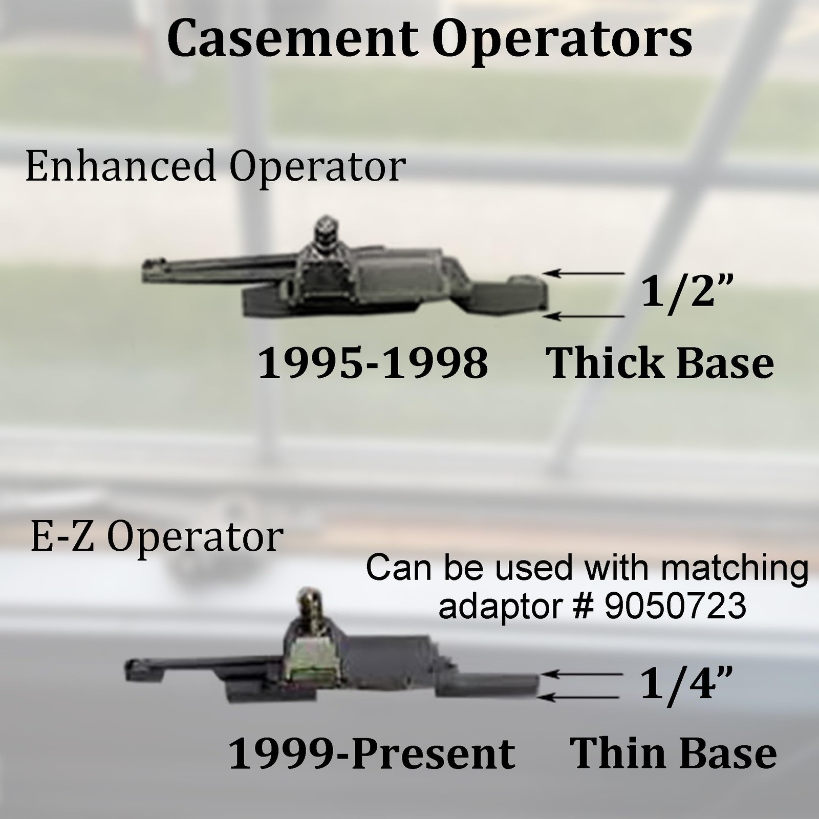 Split Arm Operator for Andersen E-Z Casement (1995- Present) Brownish-gray