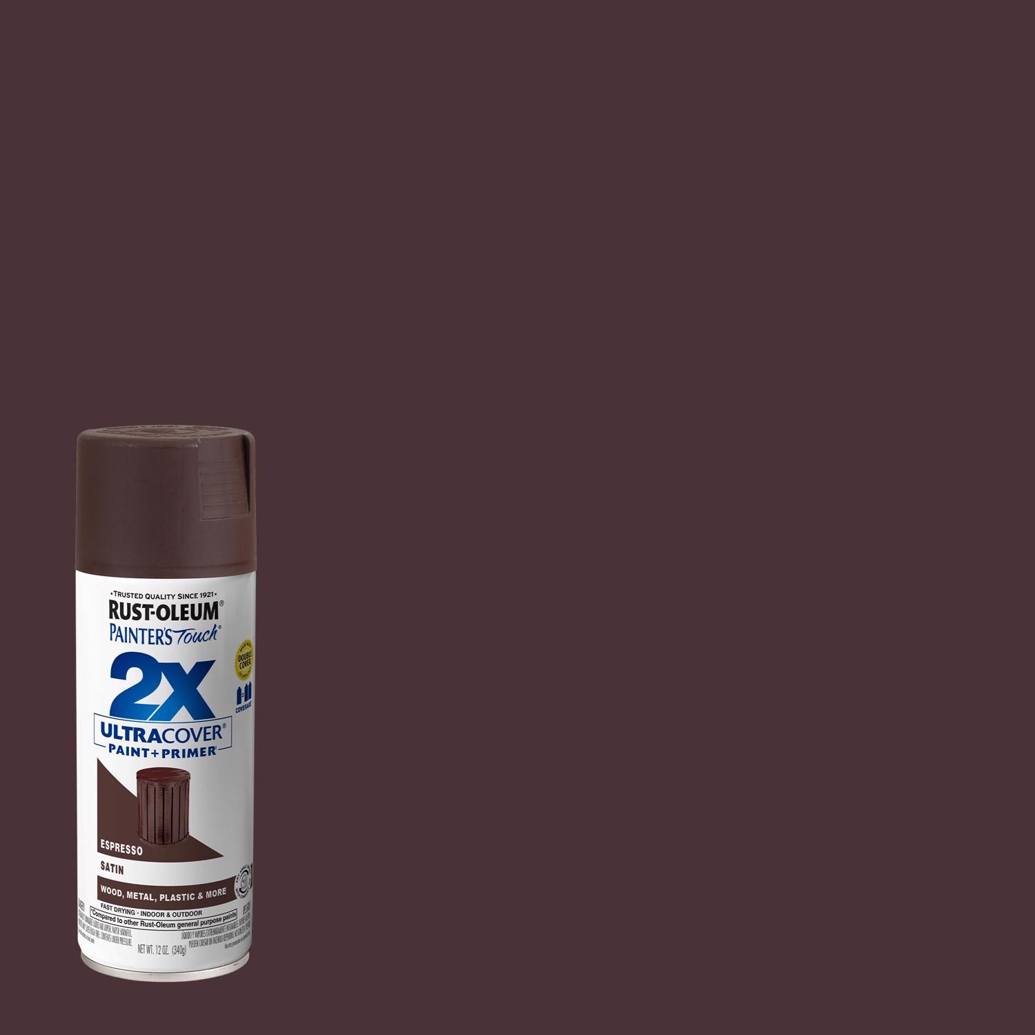 Rust-Oleum 249081 Painters Touch Satin Espresso Spray Paint 12 oz. (Pack of 6)
