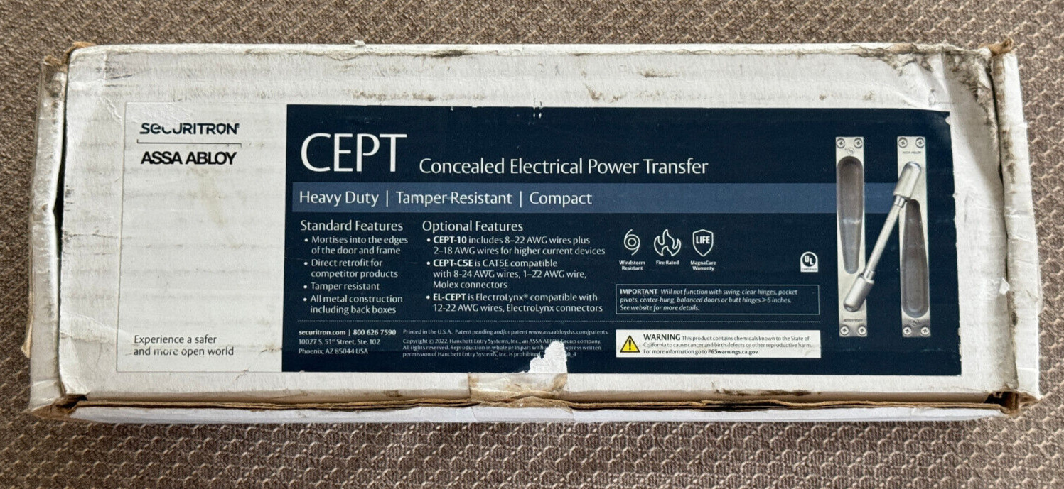 ASSA ABLOY Securitron EL-CEPT Concealed Electrical Power Transfer US32D