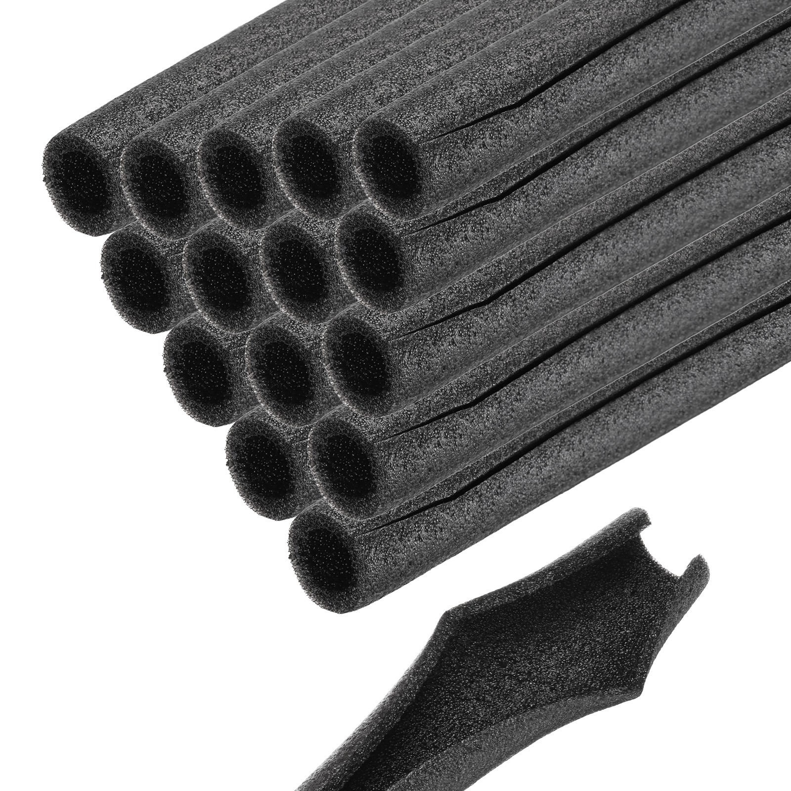 36pcs Pipe Insulation Foam Tube 1-1/16″ ID x 1.65″ OD 3.3ft Heat Preservation