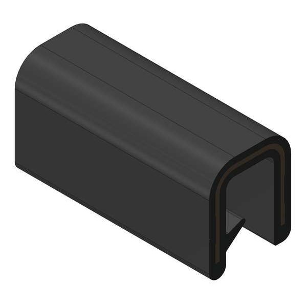 Trim-Lok 75B3x1/8-250 Edge Trim, 250 Ft L, Black, Pvc, 5/16 In W