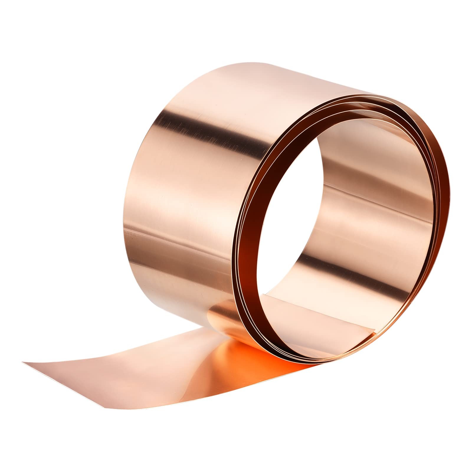 uxcell Copper Sheet Roll 3500x150x0.2mm 99.9% Pure Copper Strip Metal Foil