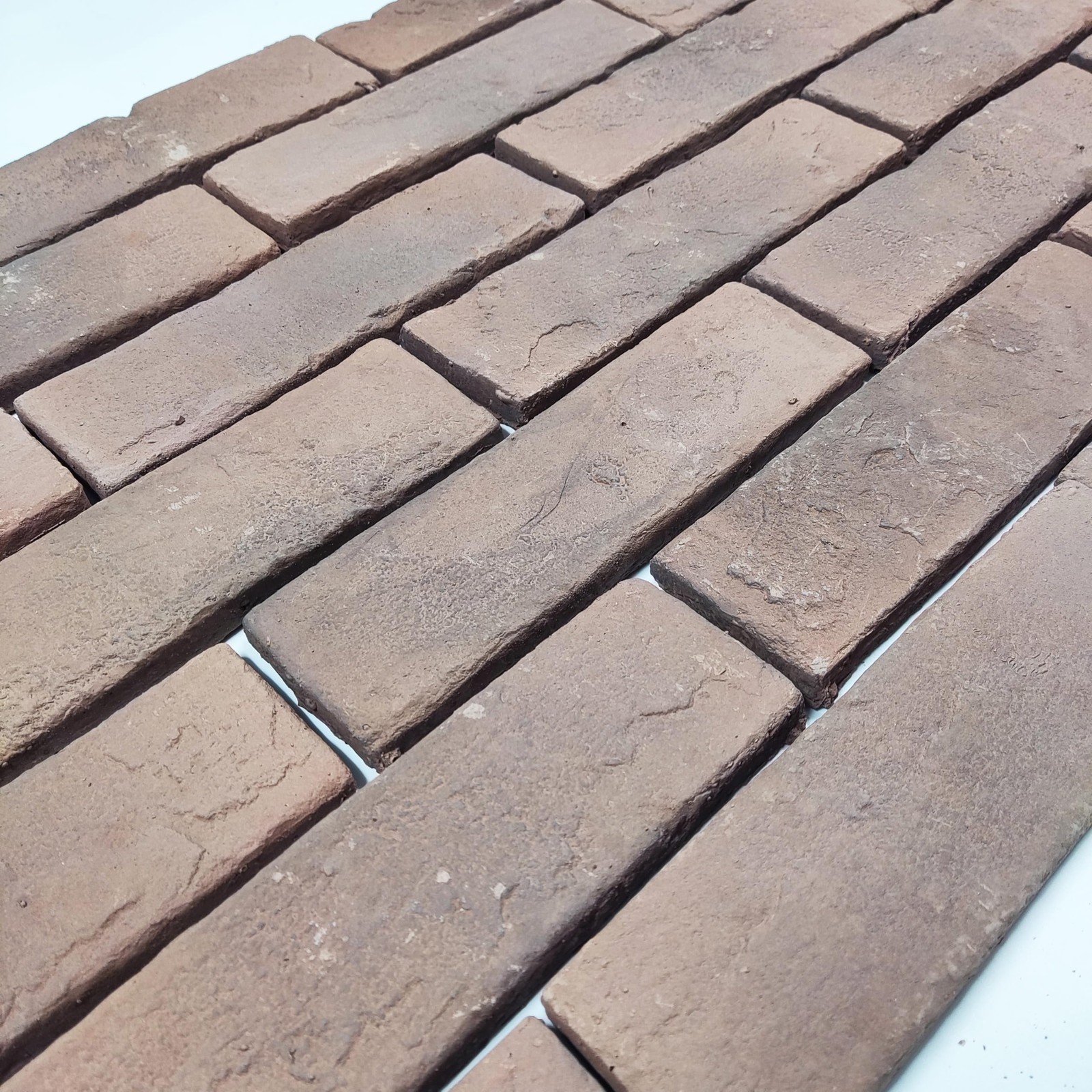 Jusmioke 20 Pcs Brown Thin Wall Brick Veneers, 2.4in x x 7.9in,
