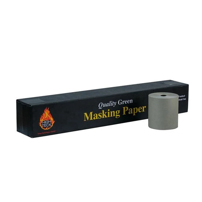 High Teck HITMP150G-6 6 in. x 500 ft. Masking Paper Green – 35 lbs Basis