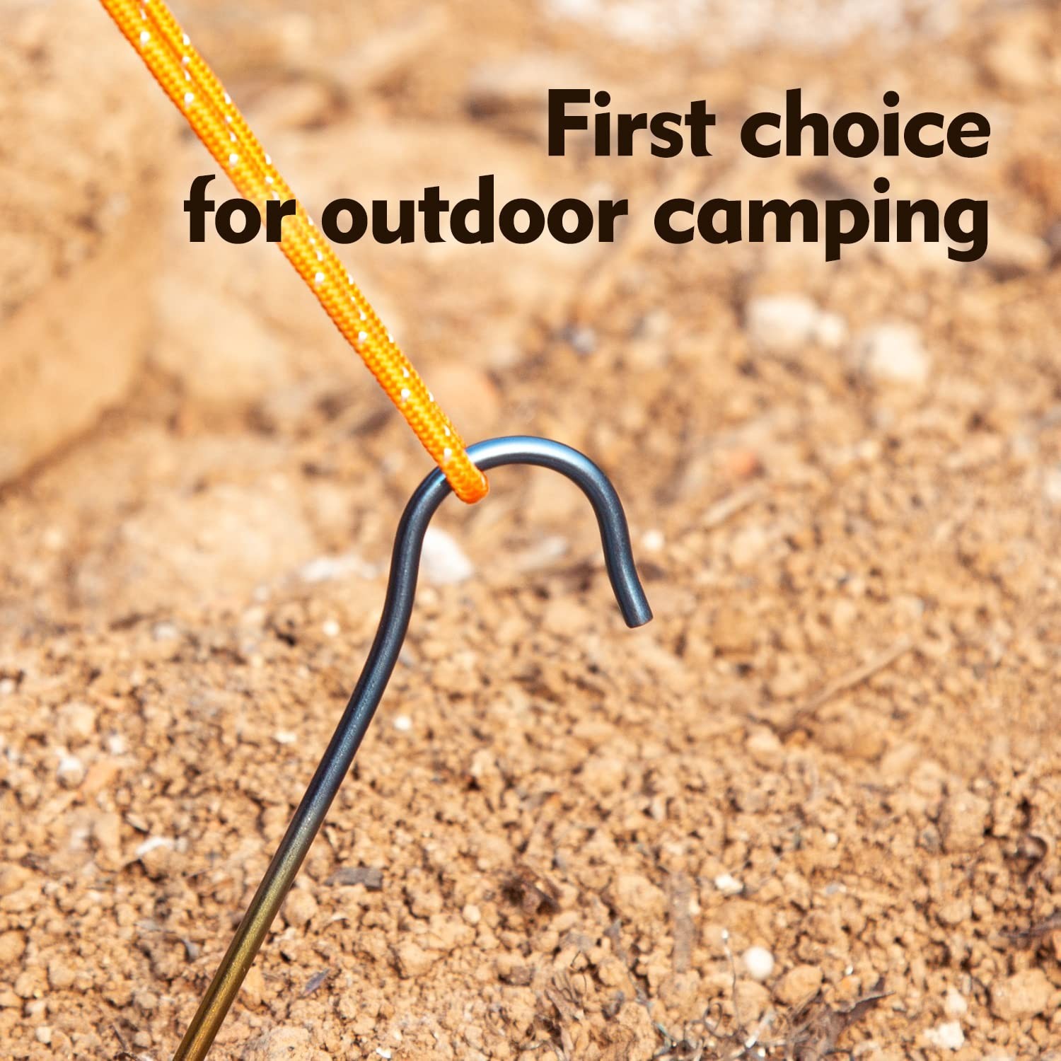 TiTo Titanium Shepherd Hook Tent Stakes Tent Pegs Tent Stakes Dia 3.5mm and L…