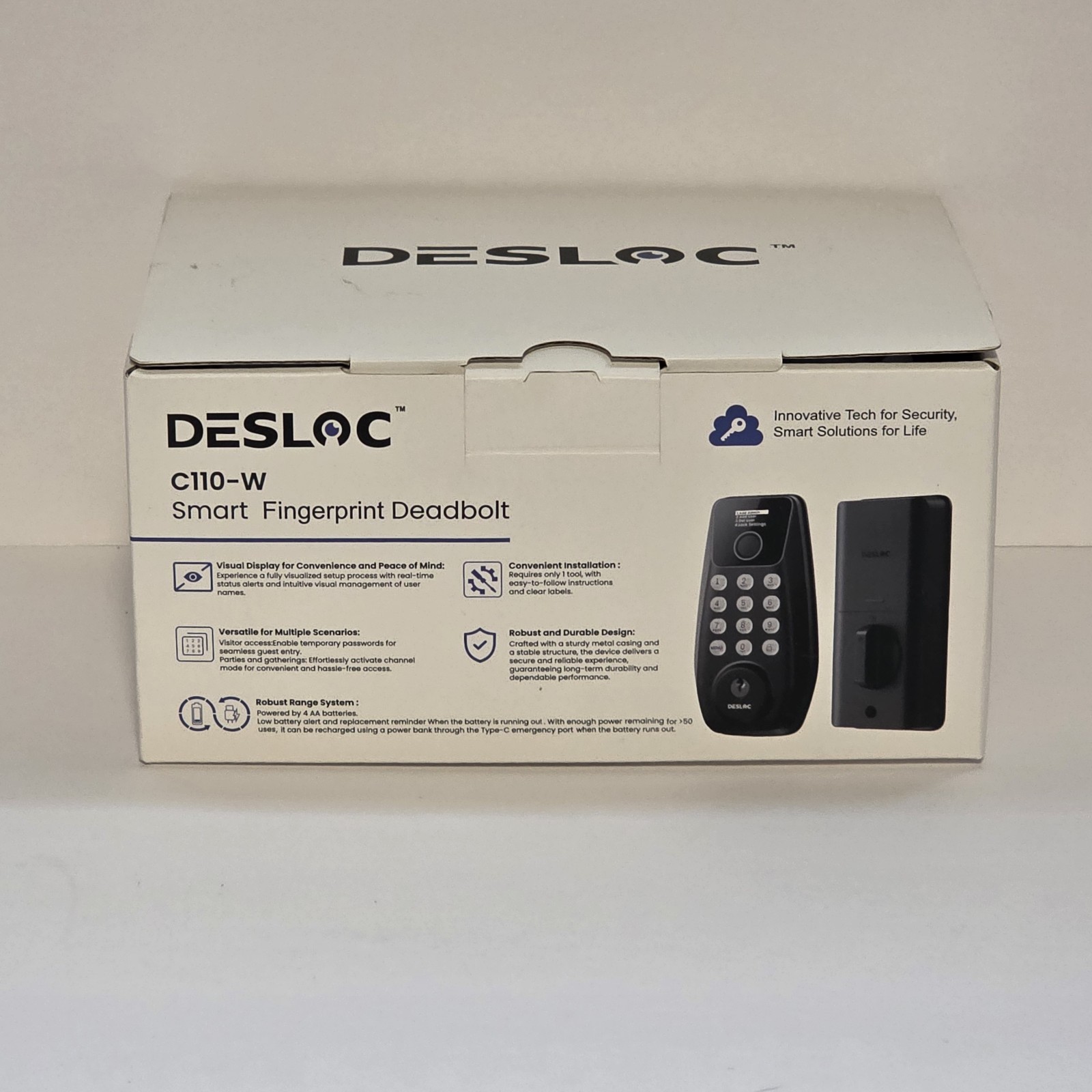 DESLOC C110 Keyless Entry Door Lock with Fingerprint – Smart Deadbolt Lock