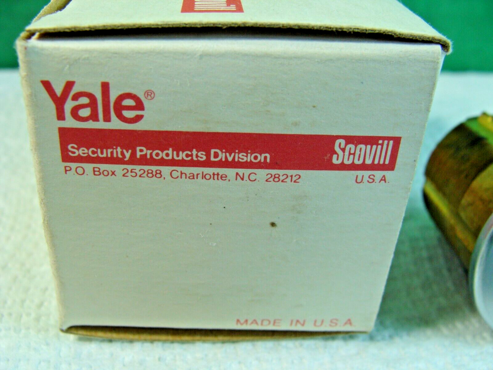 Yale Mortise Cylinder Lock 1152 1-1/4 US26D 2-Keys Satin NIB NOS Key-GB Scovill