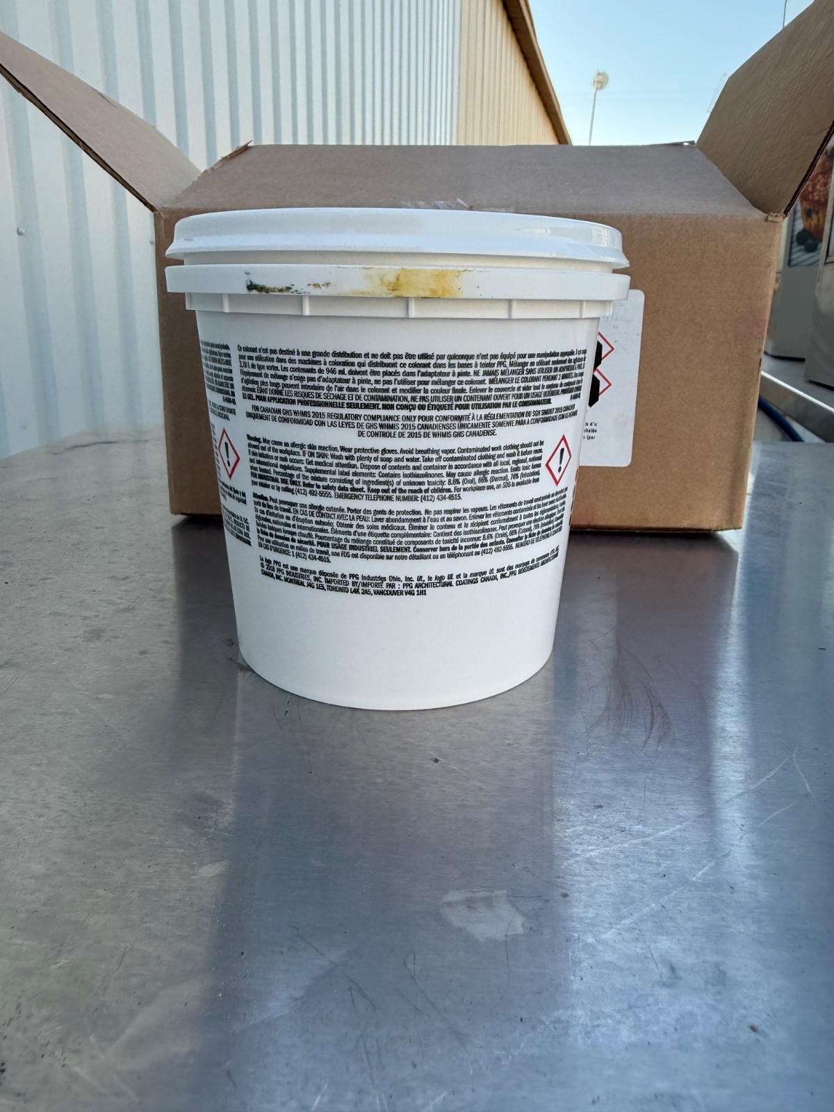 Lot of 4 One Quart PPG 96-3000 HS Colorant Concentrate CX Yellow Oxide