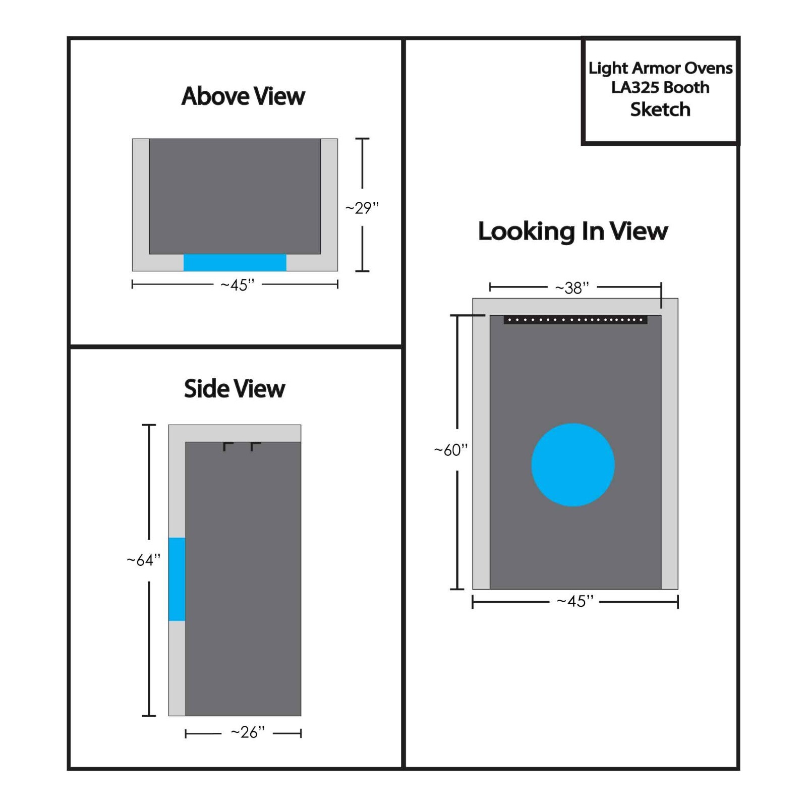 Powder Coat Spray Booth, Cerakote Spray Booth, Spray Booth (3′ x 2′ x 5′)