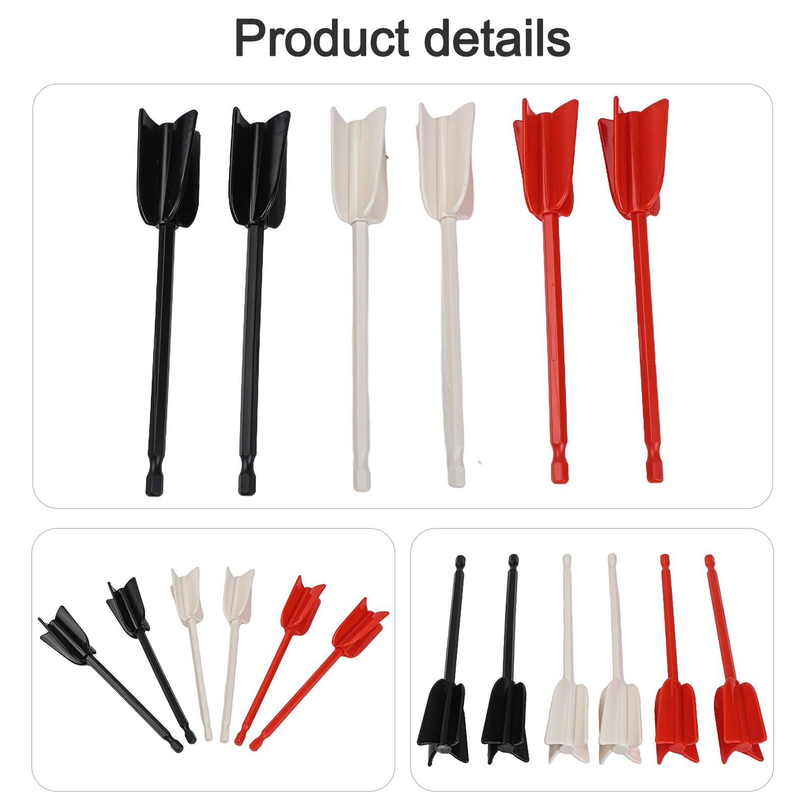 6PCS Mixer Attachment Drill For Resin,Epoxy Mixer Mixing Rod Drill Whisk Stirrer