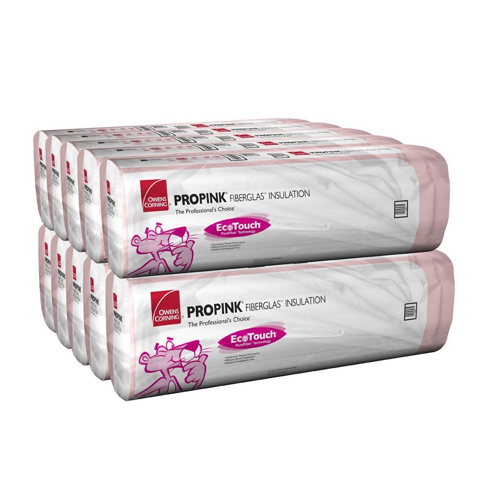 Owens Corning 427 SQFT 8 bags of R30 Unfaced 16 x 48 Fiberglass Fits 2X10