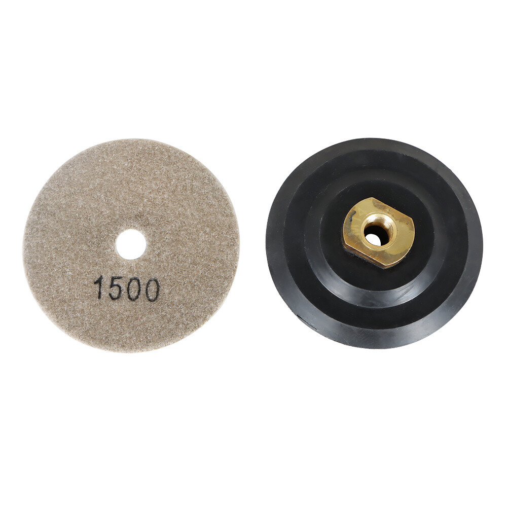 12 PCS Diamond Polishing Pads Wet Dry 4 Inch Set Kit For Granite Concrete Marble