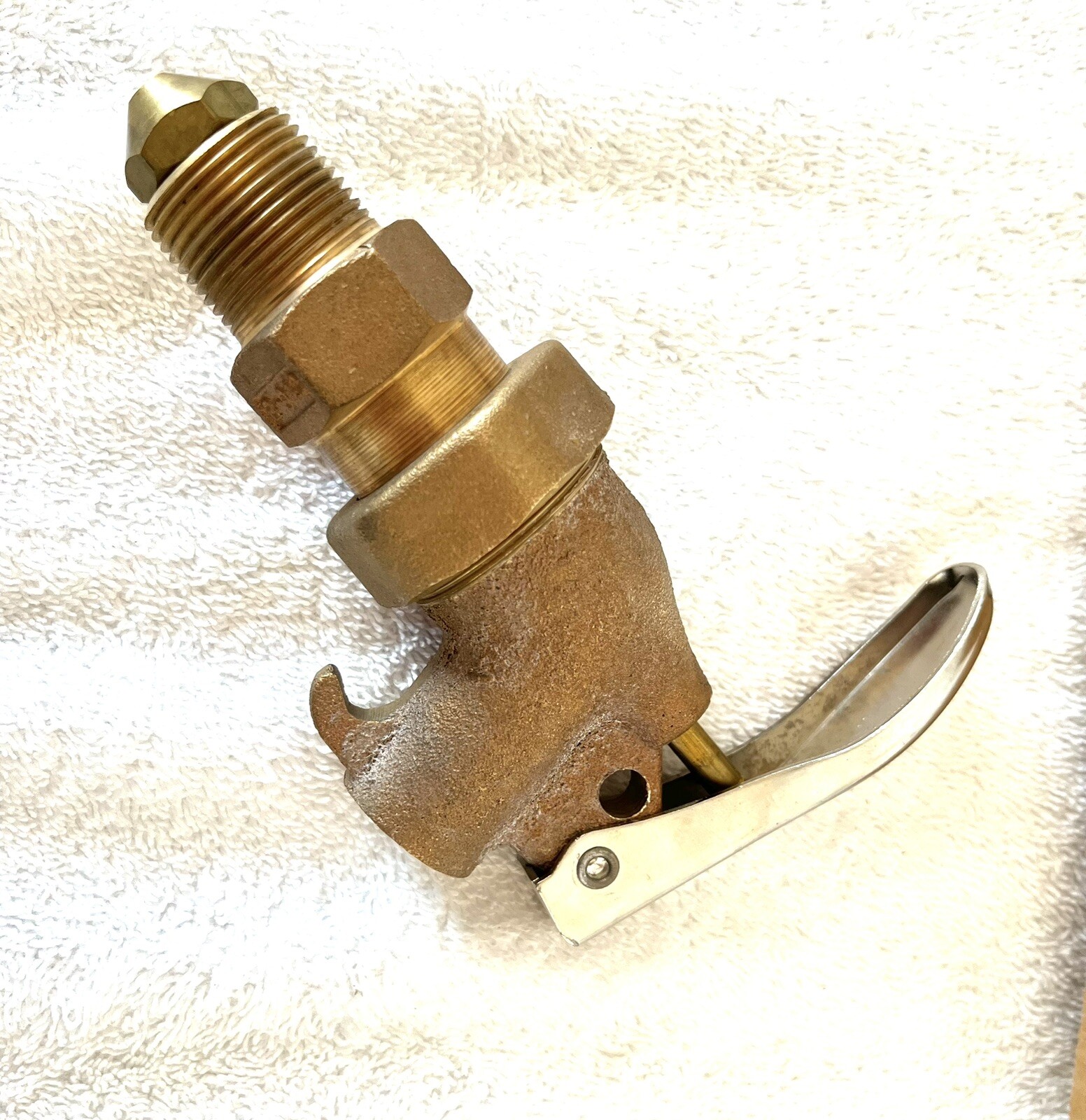 VINTAGE Justrite Brass Safety Drum Spigot 8-910 In Box MADE IN USA