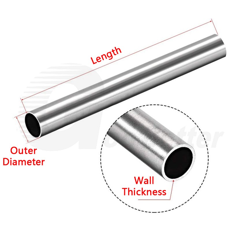 304 Stainless Steel Round Tube Repair Pipe Tubing 8-48mm OD 100/200/300mm Length