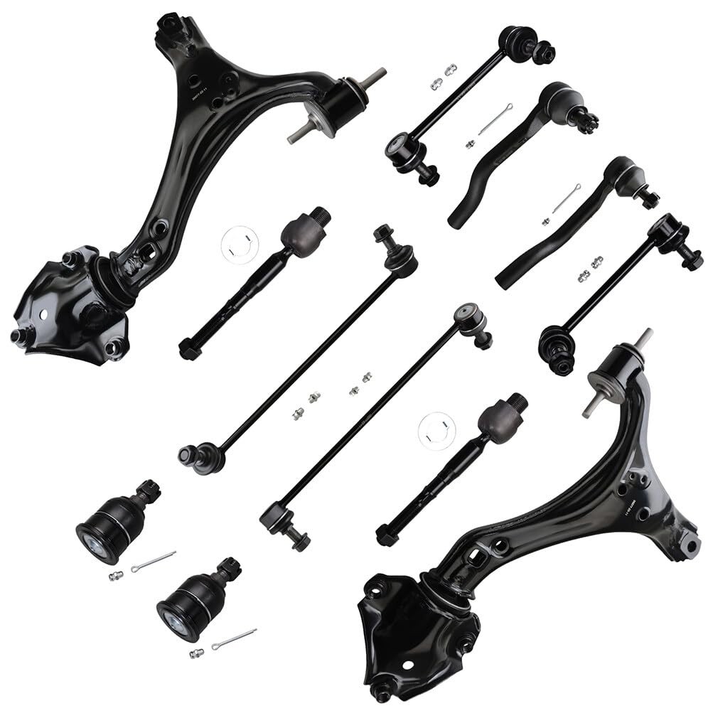 12Pcs Front Rear Tie Rod Control Arm Sway Bar Link Ball Joint 13-17 Accord 2.4L