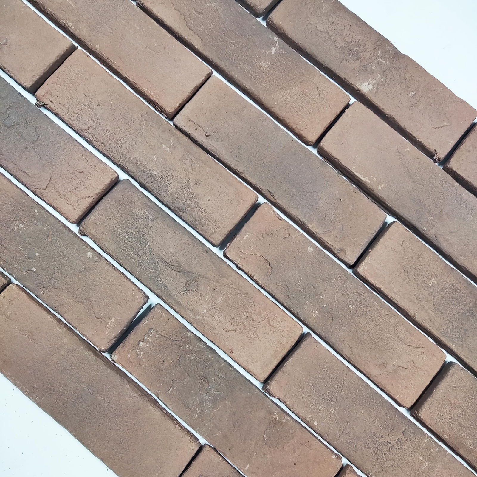 Jusmioke 20 Pcs Brown Thin Wall Brick Veneers, 2.4in x x 7.9in,