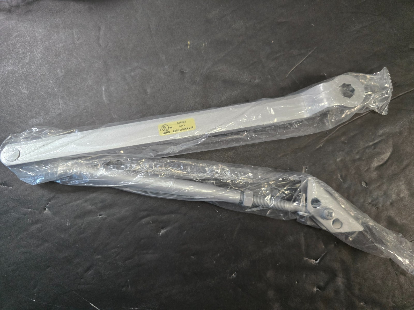 UL Door Closer Arm R39503 SILVER One Piece Listed 47V5, NEW