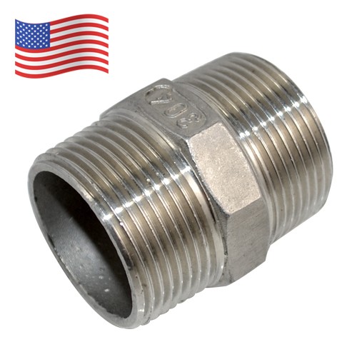1-1/4″ 1.25 in Male MM connector Pipe Fitting Hex Nipple NPT Stainless Steel 304