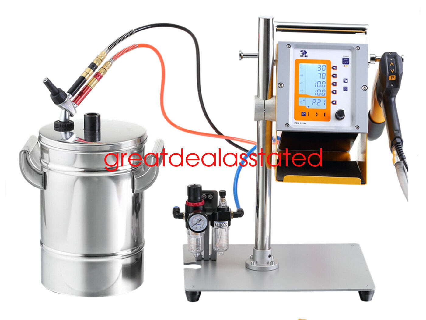 15L HQ Digital Display Powder Coating Machine Spray Gun with SS 304 Min Hopper