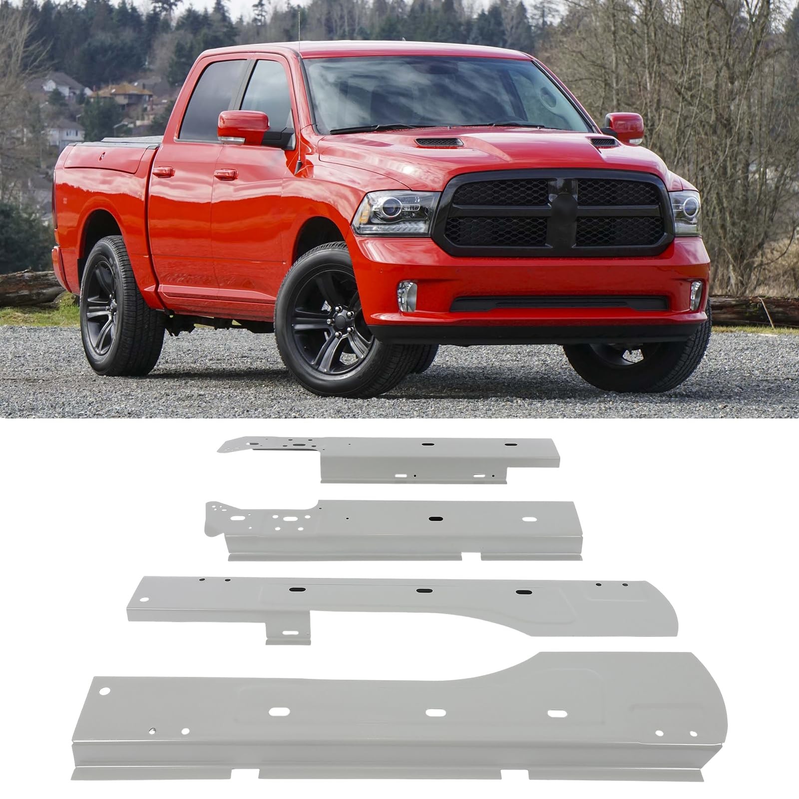 Inner Rocker Panels Fit for Dodge Ram 2009-2018 Driver & Passenger side Pair