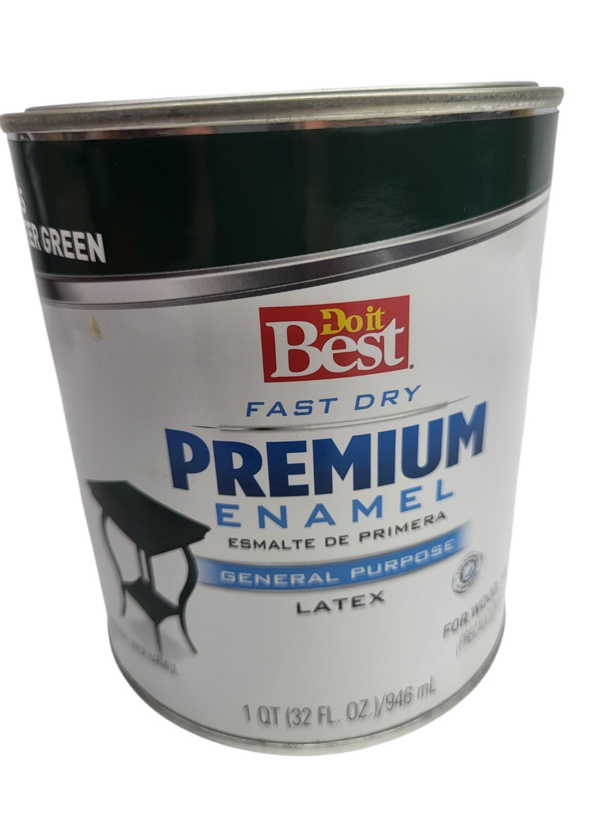Paint Do it Fast Dry Acrylic Latex Gloss Premium Enamel, Hunter Green, 1 Qt.