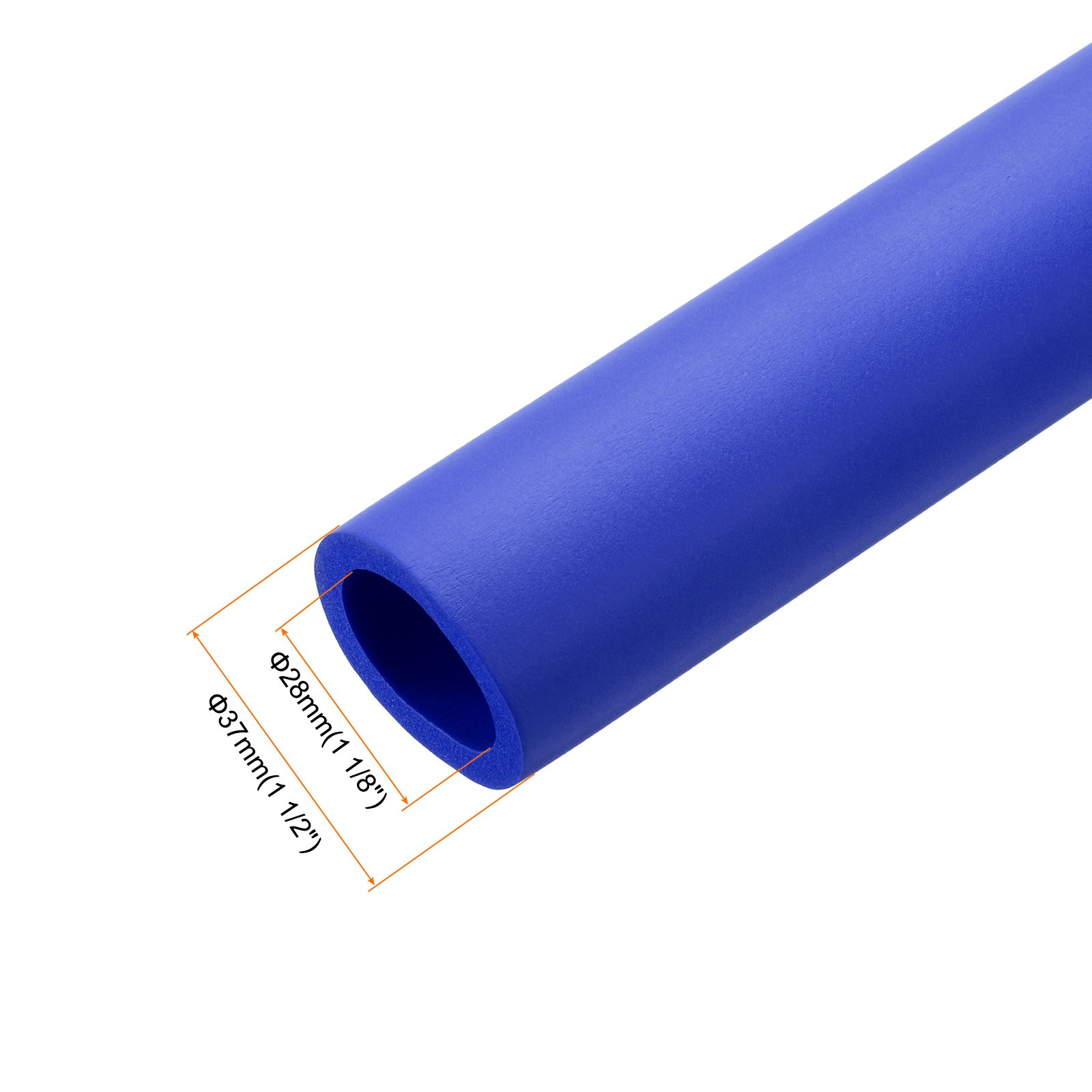 2pcs 3.3ft Foam Pipe Insulation Tube 28mm ID 1 1/2 inch(37mm) OD, Blue