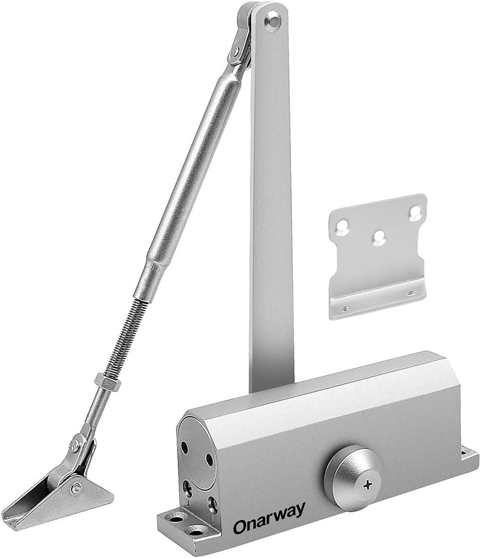 Onarway Door Closer Automatic for Home: Adjustable Speed Size size 3, sliver