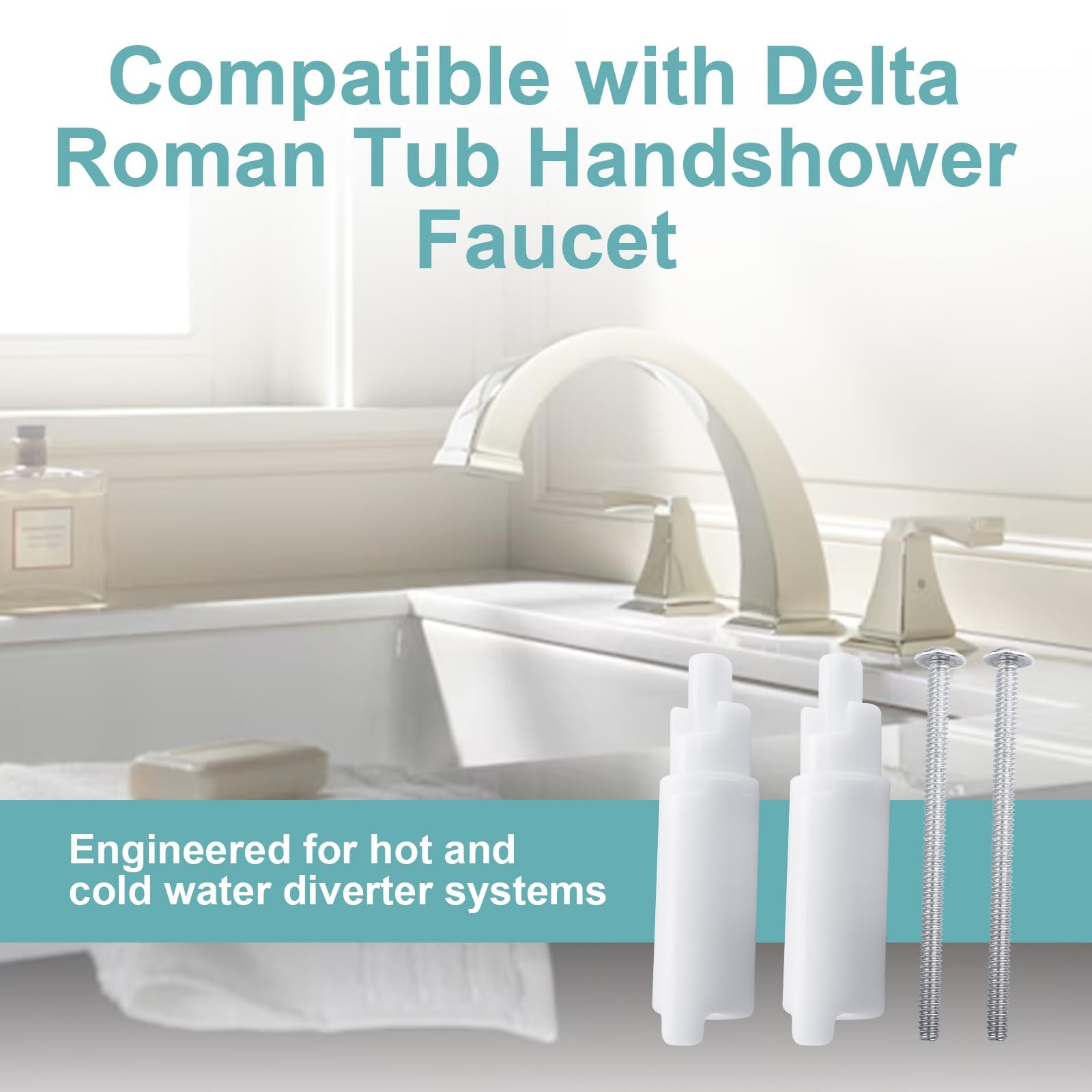 RP18627 Faucet Stem Extender for Delta Shower Valve Small, White